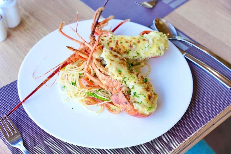 Lobster ravioli pasta at Pizzana Los Angeles