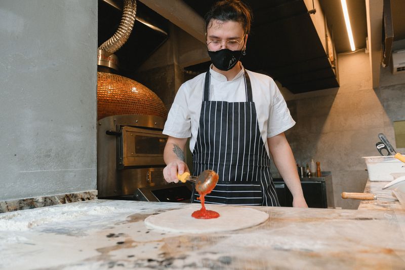 Pizzana open kitchen where artisan pizza is crafted fresh daily