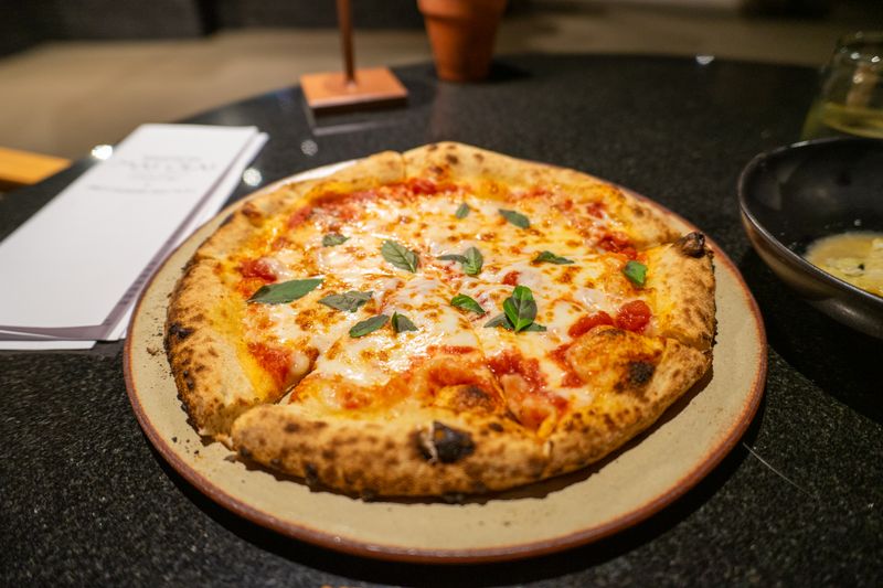 Classic Margherita pizza at Pizzana Los Angeles